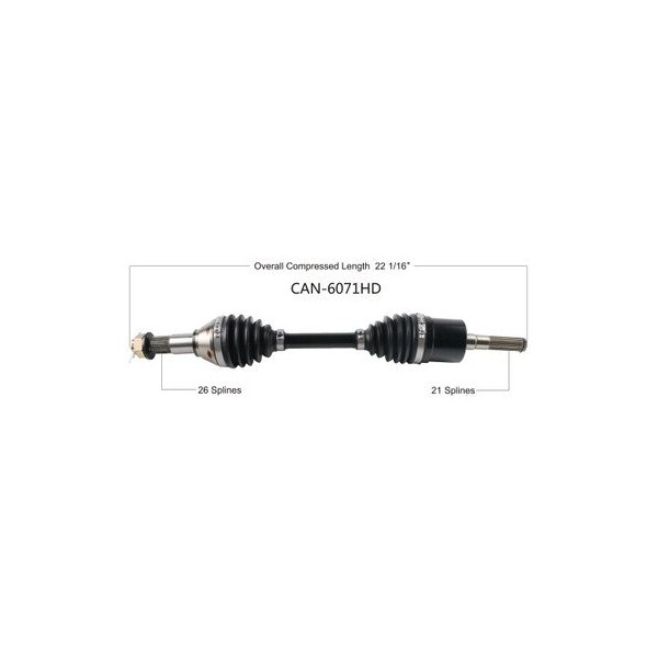 Wide Open Heavy Duty CV Axle CAN AM HD Fr OUTLANDER/RENEGADE 500/800R 11-12 CAN-6071HD - main